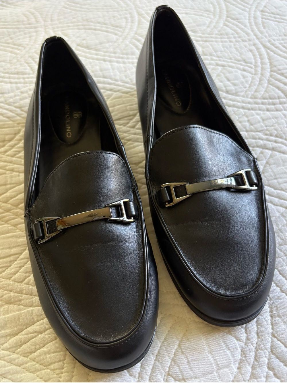 Black Leather Loafers 7 Like New